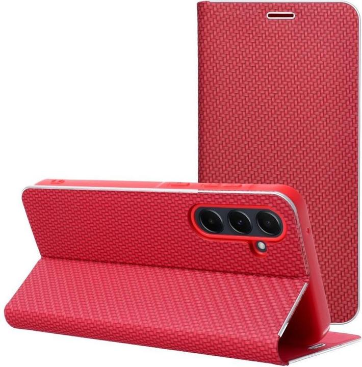 Image du produit OEM Book case LUNA Book Carbon for Xiaomi Redmi 13C / POCO C65 red (Xiaomi Poco C65, Xiaomi Redmi 13C)