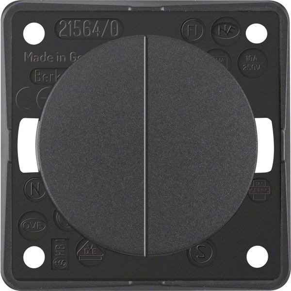 Berker Hager INTEGRO - Rocker with terminal components anthracite