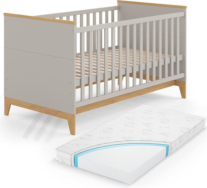 Immagine prodotto VitaliSpa Kinderbett Malia, Cashmere-Eiche, 143.2 x 81 cm, mit Matratze