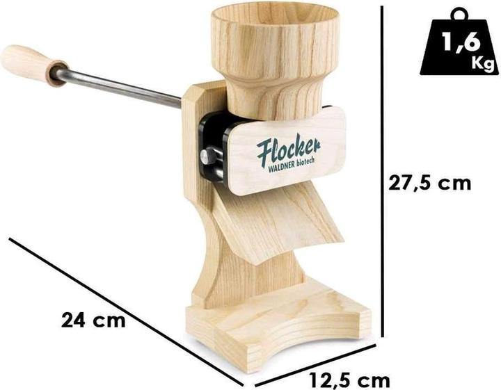 Immagine prodotto Waldner Flaker 180 g Frantumatore manuale di scaglieRulli in acciaio inox