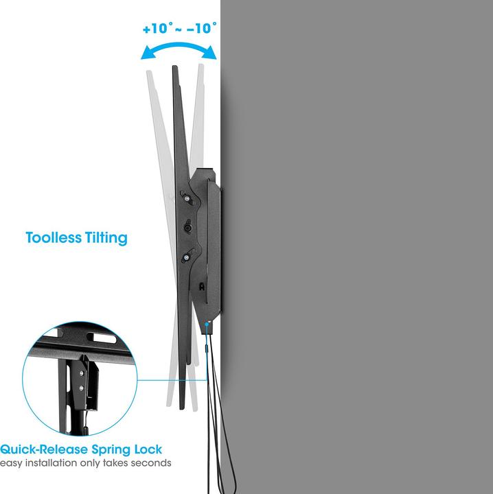 Image du produit Manhattan Support TV mural inclinable avec capacité de charge particulièrement élevée pour les grands écrans (Mur, 120", 120 kg)