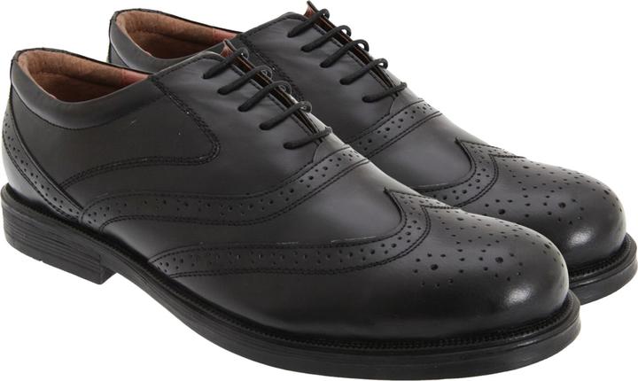 Megableu Schnürschuhe mit Flügelkappen und Lochmuster
