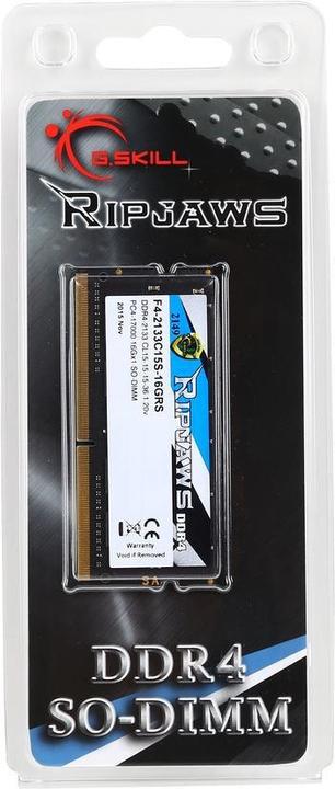 Produktbild G.Skill Ripjaws (1 x 16GB, 2133 MHz, DDR4-RAM, SO-DIMM)