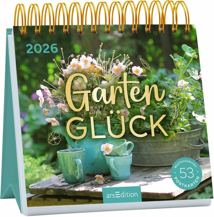 Postkartenkalender Gartenglück 2026 (German)
