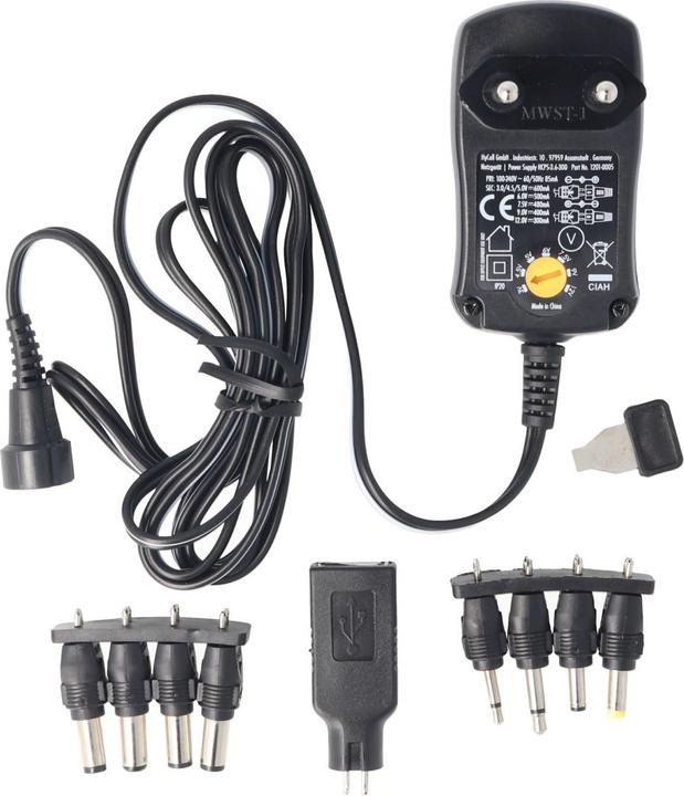 Immagine prodotto AccuCell Alimentazione universale da 3 volt a 12 volt con 1 USB e 8 adattatori DC