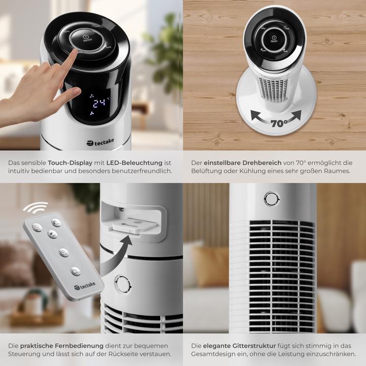 Image du produit tectake Ventilateur de tour (50 dB)
