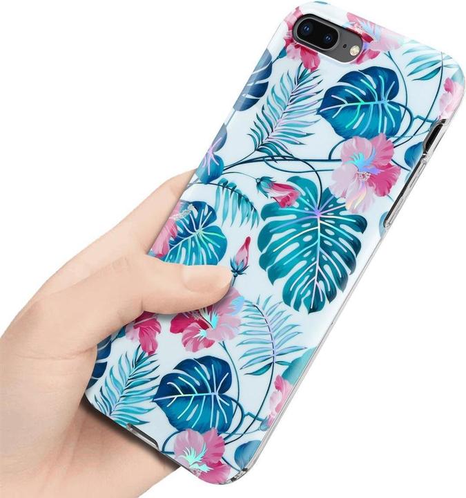 Image du produit Cadorabo Couverture IMD TPU Fleurs & Feuilles colorées (Apple iPhone 7s Plus, Apple iPhone 7 Plus)