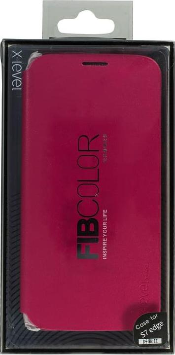 Actual product image X-Level Samsung Galaxy S7 edge - FIB, Colour, Flip Case, pink (Samsung Galaxy S7 Edge)