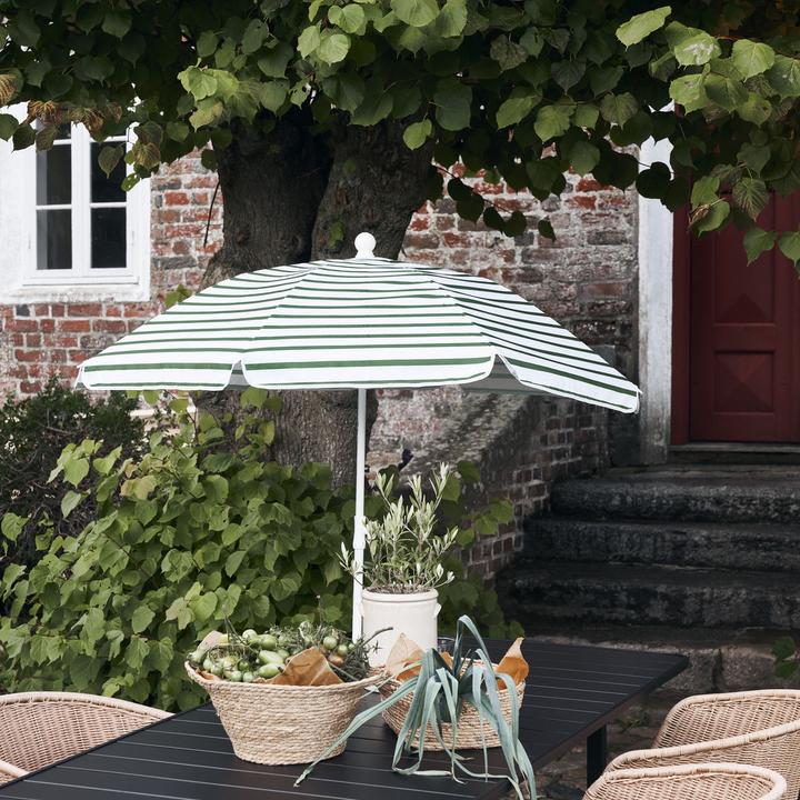 Produktbild House Doctor Strand-/Gartenschirm, Oktogon, Grün/Weiss (1.80 m)