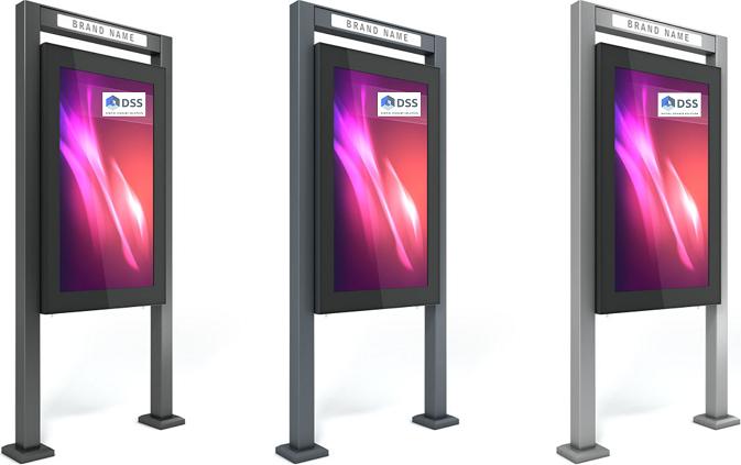 Actual product image DSS Outdoor Stele Portrait, 55" screen, black