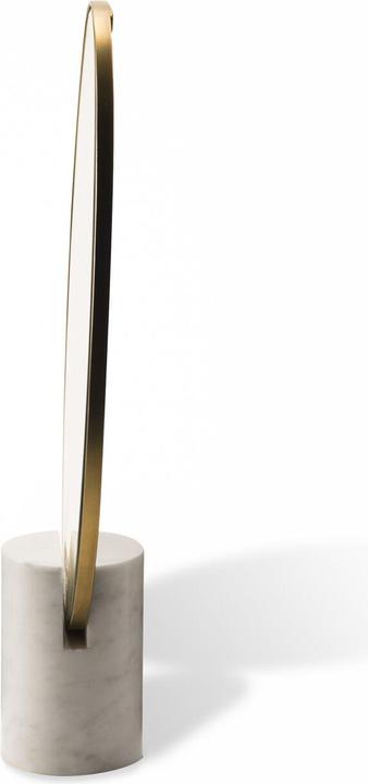 Actual product image Pols Potten Round marble standing mirror 34 cm - Beige (Ø 34 cm)