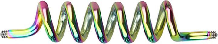 Actual product image Star Piercing Barbell bar coloured coil (BrassOrganic, Surgical steel 316Without brass)