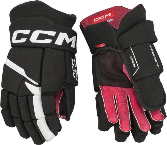 Actual product image CCM NEXT JR hockey gloves (10"/25 cm, white/black) (10)