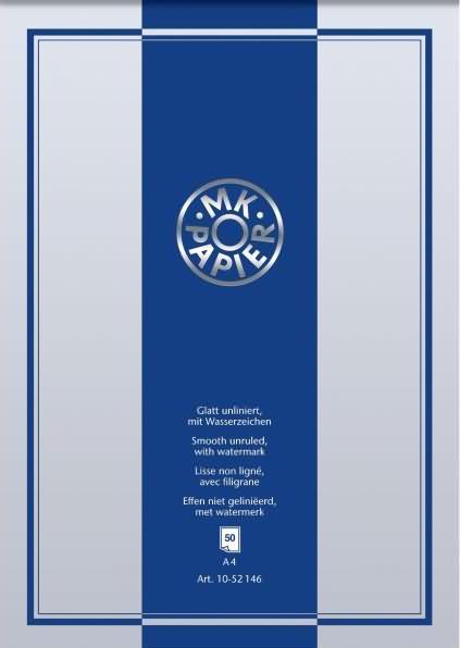 Actual product image Letterhead with watermark MK paper white DIN A4 80 gsm 1 pad (1 pcs.)