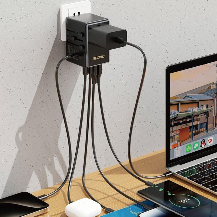 Produktbild Dudao A35 Universal Travel Adapter Black
