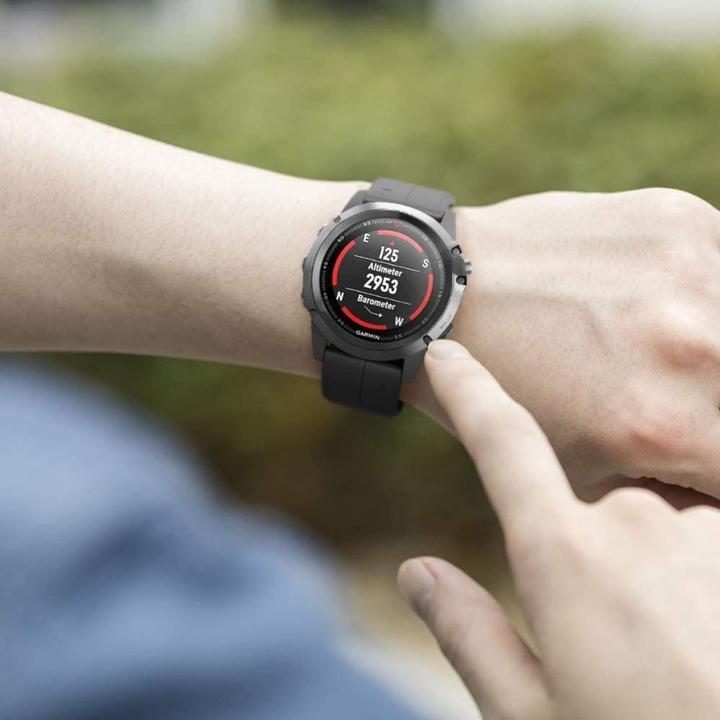 Immagine prodotto Garmin Cinturino per orologio intelligente Fenix 5/6/6Pro/7, colore giallo (22 mm, Materiale sintetico)