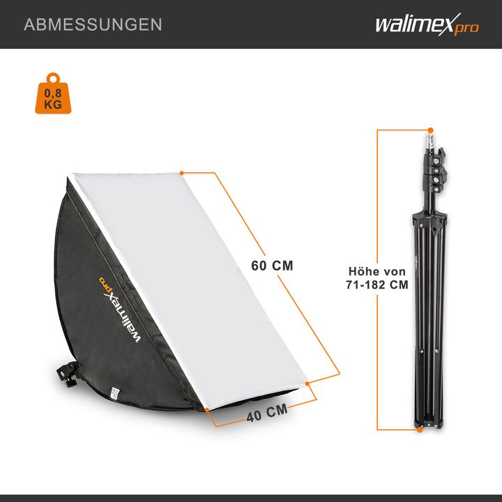 Actual product image Walimex pro 60W Softbox Bi Color Kit 2 (Soft boxes)