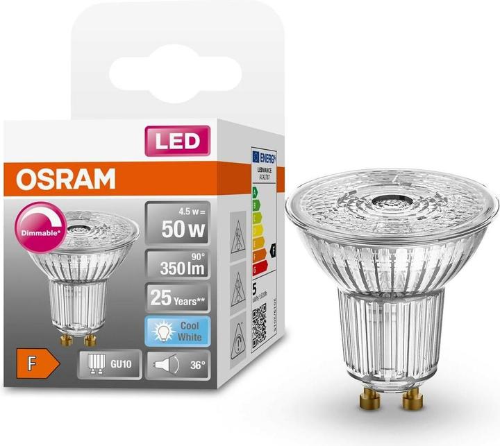 Produktbild Osram Led Superstar Par16 (GU10, 4.50 W, 350 lm, 1 x, F)