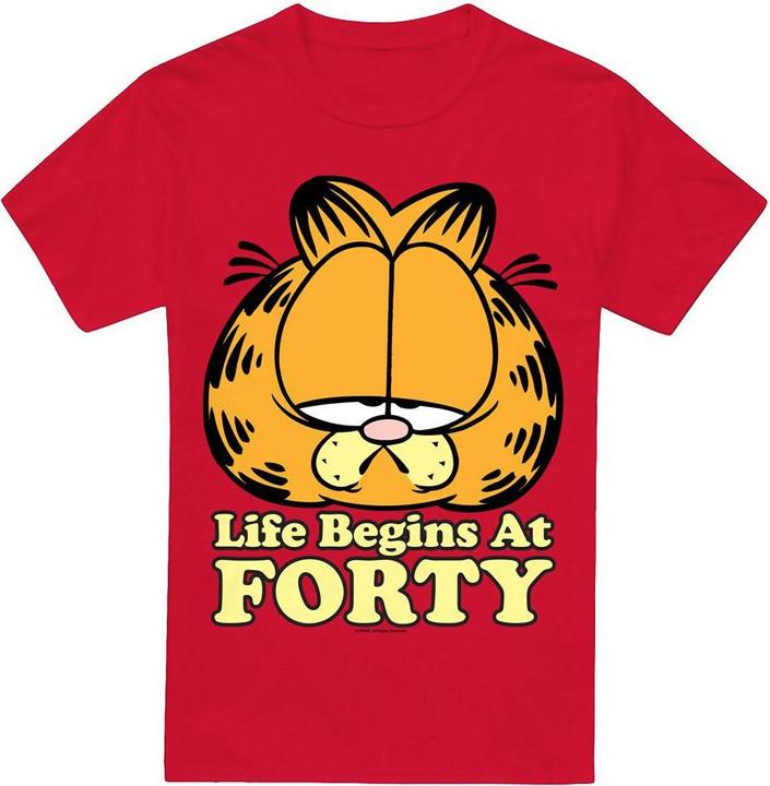 Immagine prodotto Garfield Life Begins At Forty Maglietta Uomo (4XL)