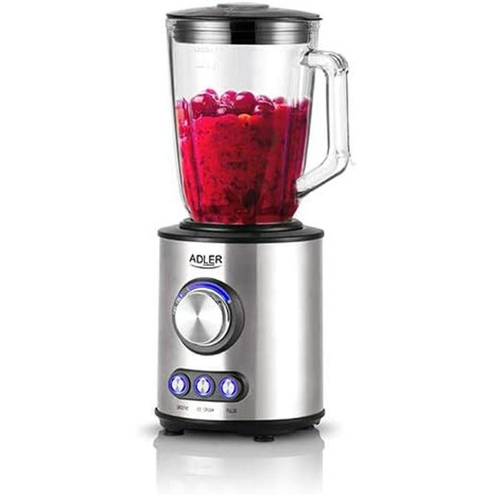 Actual product image Adler Blender AD 4078 Tabletop, 1700 W, Jar material Glass, Jar capacity 1.5 L, Ice crushing, Stainless (EU plug, 800 W)