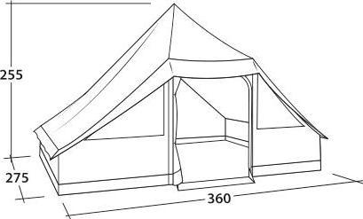 Productafbeelding Easy Camp Moonlight Cabin Grau (Koepeltent, 8.90 kg, 9+ personen)