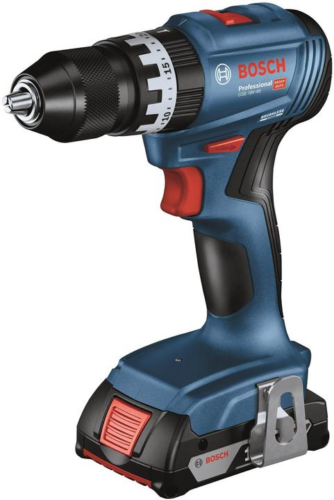Actual product image Bosch Professional Combo kit set with 3 18V tools: GSB 18V-45, GDX 18V-200, GWS 18V-7, 2x 5.0Ah