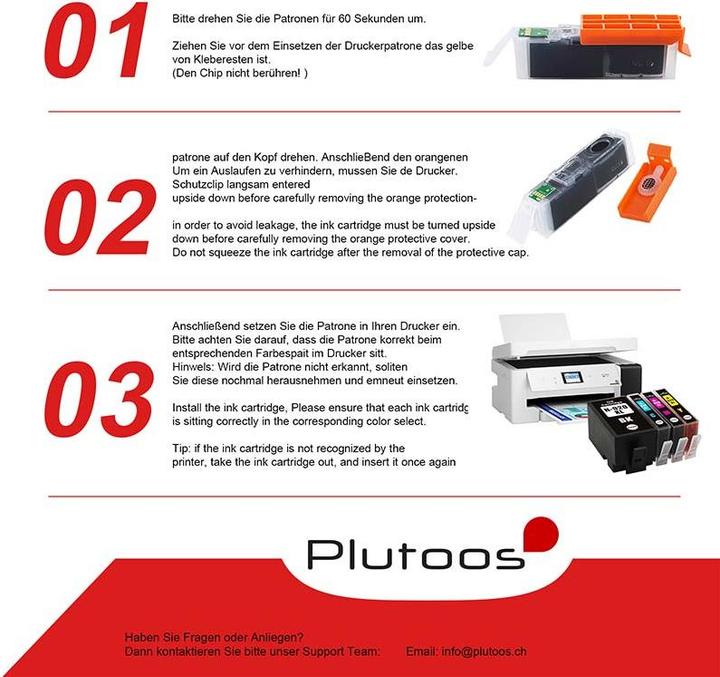 Produktbild Plutoos HP 920XL Patronen XXL kompatibel, 4er Farbset (M, Y, C, BK)