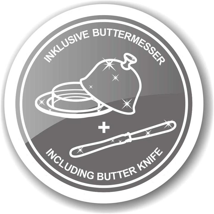 Produktbild Edzard Butterdose Hirsch m. Messer 18cm