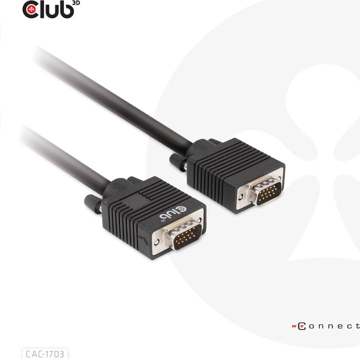 Produktbild Club 3D Club3D Kabel VGA > VGA St/St (3 m, VGA)