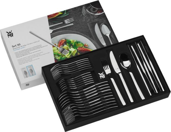 Produktbild WMF Besteck Besteckset 6 Personen Flame 30tlg Monobloc-Messer Edelstahl poliert (30 Stück, Besteck Set)