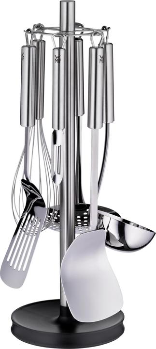 WMF Edelstahl Küchenhelfer Set 7tlg Ständer mit 6 Helfern Scheebesen Edelstahl