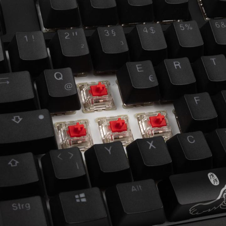 Actual product image Ducky ONE 2 Backlit PBT Gaming Keyboard, MX-Red, RGB LED (DE, Cable)