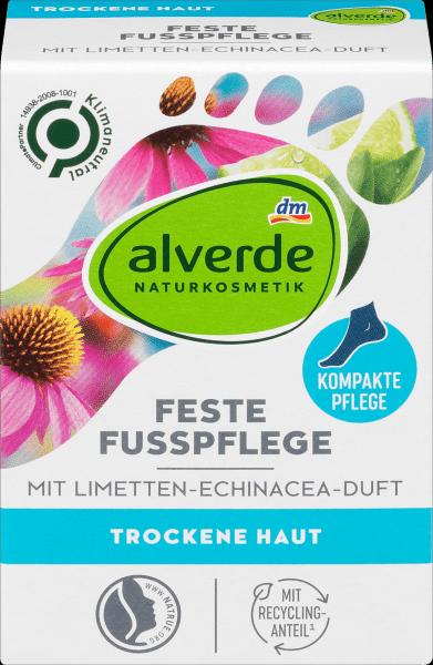 Produktbild dm alverde Feste Fusspflege mit Limetten-Echinacea-Duft