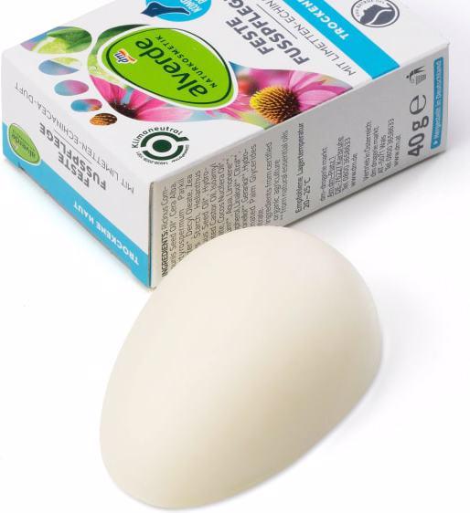Produktbild dm alverde Feste Fusspflege mit Limetten-Echinacea-Duft
