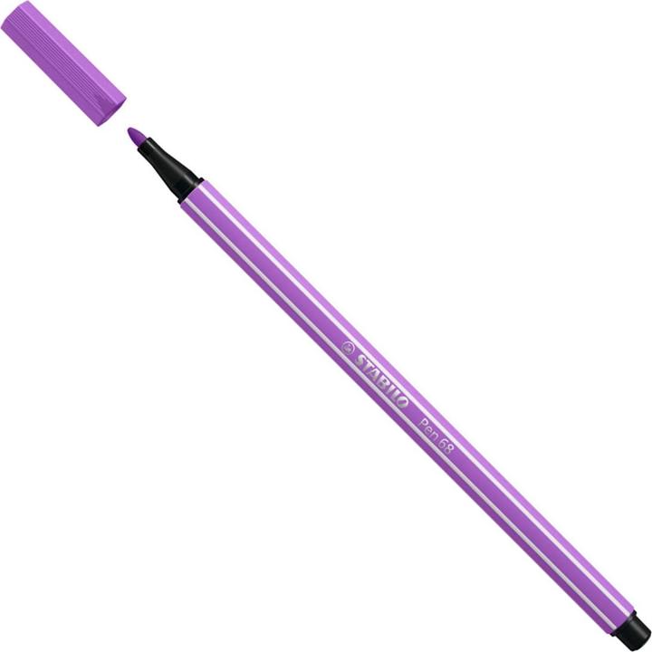 Image du produit STABILO Stylo feutre Premium - Pen 68 - Pack de 10 - prune (Violet prune, 10 x)