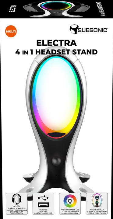 Produktbild Subsonic Headset Ständer mit USB Anschlüssen und LED