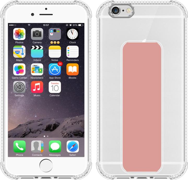 Productafbeelding Cadorabo Hoesje voor Apple iPhone 6 / 6S in TPU met houder LM167 Style (Apple iPhone 6)