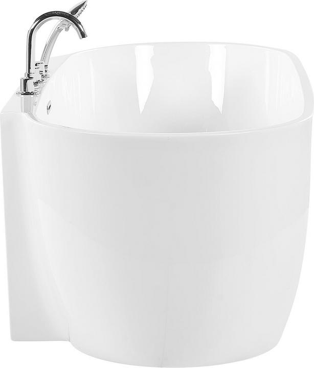 Actual product image Beliani Bathtub freestanding white with tap oval 170 x 80 cm ROTSO (286 l, 80 cm, 170 cm)