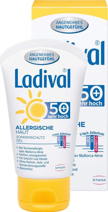 Immagine prodotto Ladival Gel di protezione solare per pelli allergiche SPF 50+, 50 ml Gel (Crema solare, SPF 50, 50 ml)