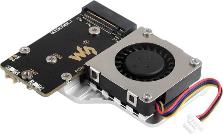 Immagine prodotto WaveShare Adattatore SSD da PCIe a M.2 con radiatore (E) per Raspberry Pi 5