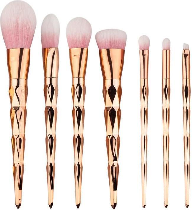 JTI Make-up-Pinsel-Set, 7 Pinsel - Roségold (Set)