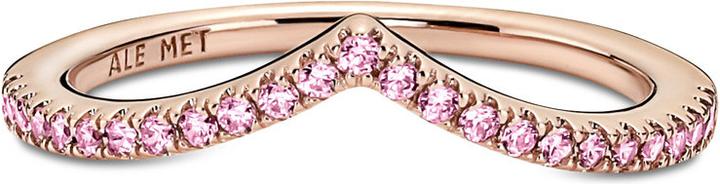 Produktbild Pandora 14kt Rose Gold Sparkling Wishbone Pink Ring (54, 925 Silber)
