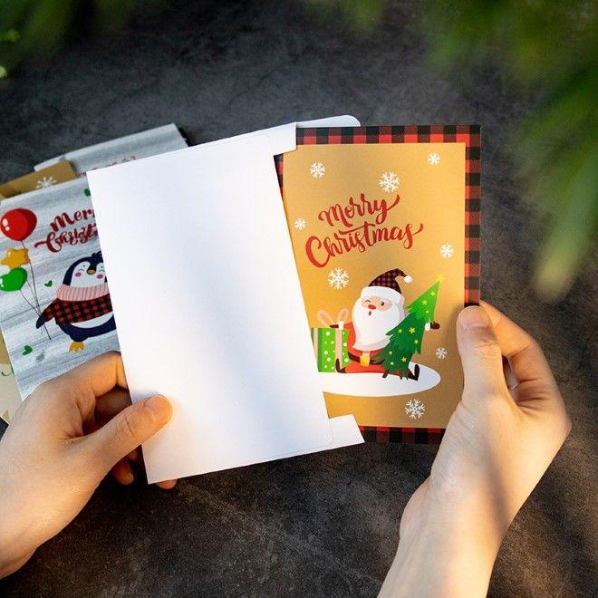 Produktbild MU Classic Weihnachtskarte 6er Set Festive Plaid Wonderland Series (6 Stk.)