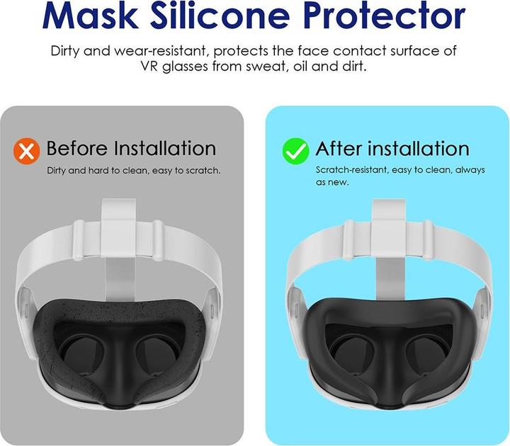 Image du produit Ueli Express Meta Quest 3 Masque oculaire anti-transpiration en silicone
