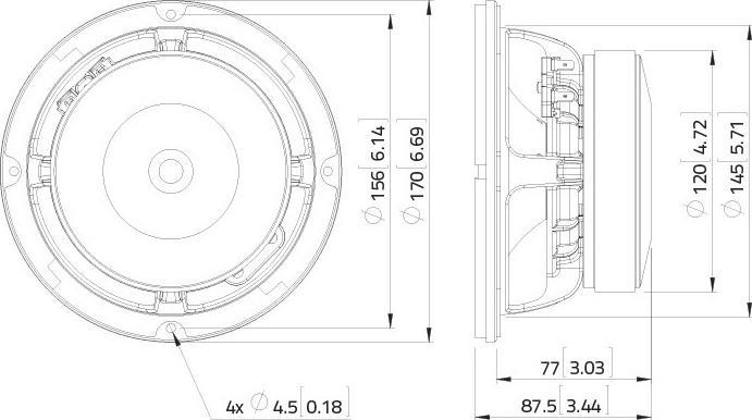 Actual product image Lavoce Woofer ferrite aluminum basket (1 pcs.)