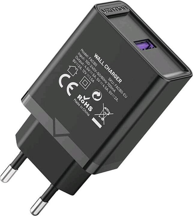 Actual product image Vention FACB0-EU USB Charger 22.5W (black) (22.50 W)