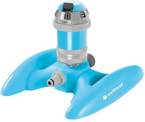 Immagine prodotto Cellfast Irrigatore a settore Power IDEAL™, irrigatore a 6 funzioni su supporto, area di irrigazione di 3 (Irrigatori ad impulso, circolari e a settori)