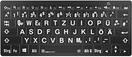 Actual product image Logickeyboard XL-Print White on Black dt. (PC/BT) (DE, Cable)