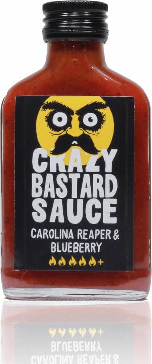 Produktbild Crazy Bastard Sauce Carolina Reaper & Blueberry (100 ml) - Scharfe Sauce (250 g)