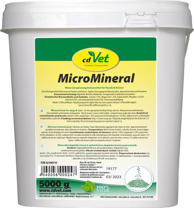 Actual product image cdVet Dog Food Supplement MicroMineral, Dog & Cat, 150 g (Senior, Adult, Junior, 1 pcs., 150 g)